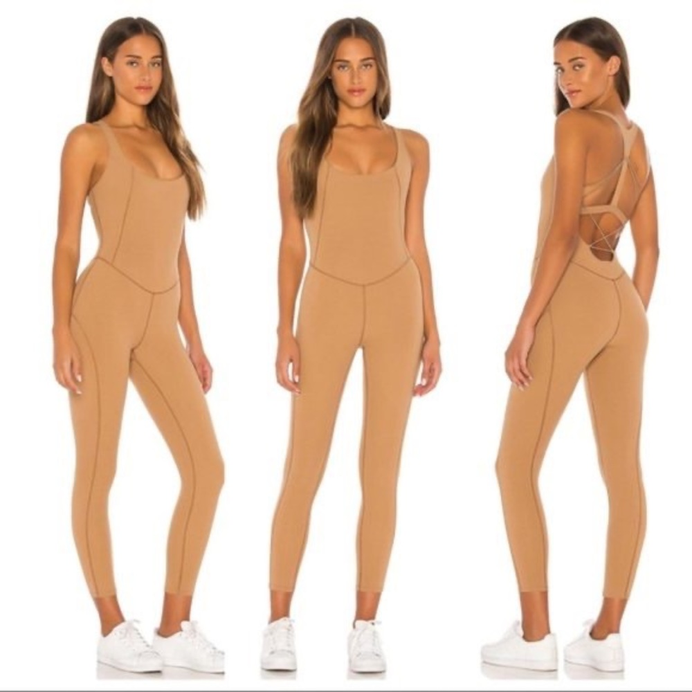 Camel Free People Movement Bodysuit